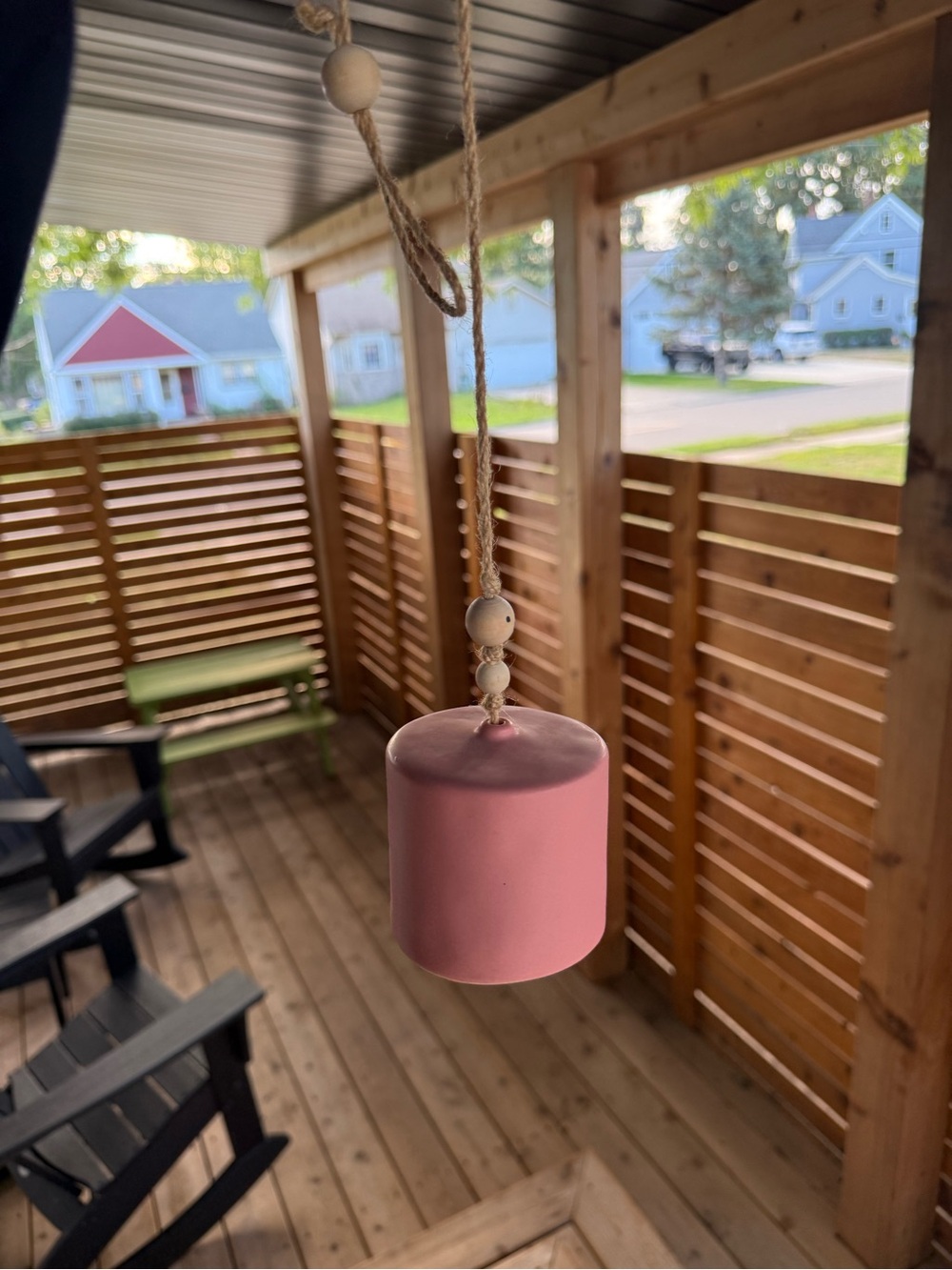 Anthropologie Hanging Ceramic Chime Yellow